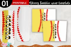 Mama baseball and softball 20 Oz. Skinny Tumbler Product Image 2