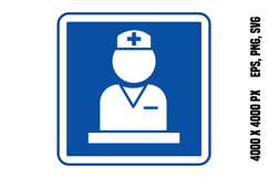 Blue Nurse Station Sign Product Image 1