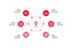 Infographic template with circle. Business concept. Product Image 1