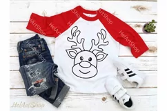 Reindeer Head svg, Cute Deer svg, Kids Christmas svg Product Image 1