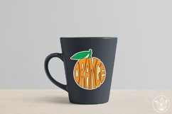 Orange word Art Sticker | Fruit Cut File Product Image 4