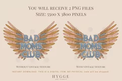 Bad Moms Club Sublimation | Vintage Mama Sublimation | Wings Product Image 2