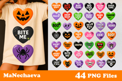 Halloween Candy Heart Clipart Bundle | Cute Glossy Sublimati Product Image 1