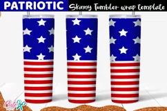 Patriotic sublimation 20 Oz. Skinny tumbler Product Image 1