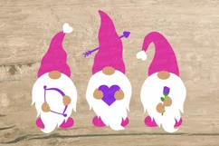 Valentine's Day Gnomes SVG with rose, heart, bow and arrow Product Image 3
