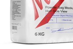 Powder Bag Mockup Half Side View Product Image 4