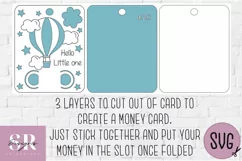 New baby Money card | Paper cutting | Money card SVG Product Image 3