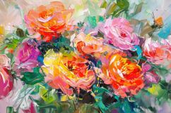 Painting of Flowers Background Wallpaper Product Image 1