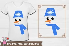 snowman face svg, for Silhouette Cameo or Cricut Product Image 2
