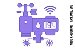 Purple Smart Weather Station Icon Product Image 1