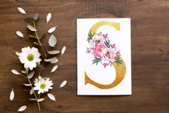 Floral Gold Alphabet Clipart Product Image 2