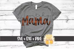 Witchy Mama - Buffalo Plaid Halloween SVG PNG DXF Cut Files Product Image 1