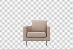 Isometric Arm Chair 3D isolated render Product Image 1