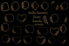 Golden geometric frames wich branches Product Image 1