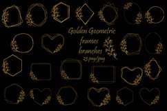 Golden geometric frames wich branches Product Image 1