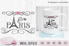 Paris Eiffel Tower word art, City of love svg, Product Image 3