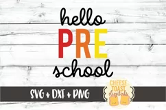 Rainbow Hello Preschool - Back to School SVG PNG DXF Files Product Image 2