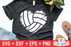 Volleyball SVG | Volleyball Heart | SVG Cut File Product Image 3