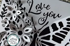 Pop up floral butterfly Mothers Day Sister Love you svg card Product Image 3