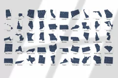 Political divisions of the US Denim snake glitter skin print Product Image 5