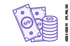 Colored Dollar Icon Product Image 1