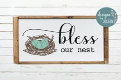 Bless Our Nest SVG, DXF, PNG Product Image 5