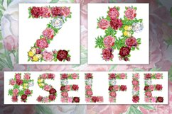 Watercolor peony alphabet Product Image 7