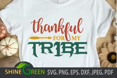 Thanksgiving SVG - Thankful for my Tribe DXF EPS PNG JPEG Product Image 4