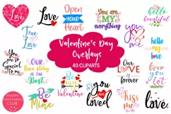 Cute Valentine's Day Overlays I Valentine Word Art Graphics Product Image 7