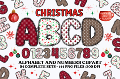 Christmas Alphabet png clipart, christmas letters doodle Product Image 1