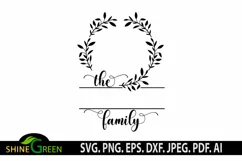 Family Monogram SVG for Family, Home, Farmhouse Sign Product Image 2