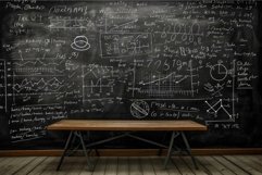 Illuminating Blackboard scientific formulas lesson. Generate Product Image 1