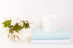 White mug mockup with Rue Anemone flowers Product Image 2