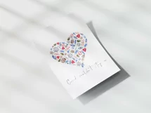 Quarantine Valentine heart clipart. Stop covid, stay home Product Image 3