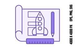 Colored Prototyping Icon Product Image 1