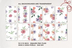 Watercolor Patterns Seamless Flowers Floral Roses Product Image 2