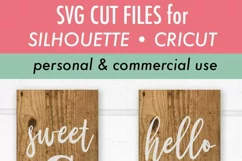 Sweet Summer Watermelon Vertical Porch Sign SVG Cut File Product Image 4