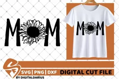 Mom svg, Mothers Day svg, Mom Life svg, Sunflower svg, Mommy Product Image 2