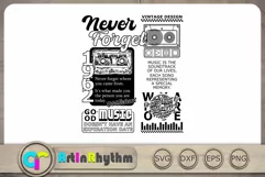 Never Forget Svg, Cassette Tape Svg, Retro T-Shirt Design Product Image 2