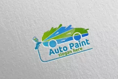 Car Painting Logo with Spray Gun and Sport Car Concept 7 Product Image 2