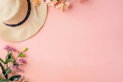 Flatlay photo, tropical holiday with copy space Product Image 1