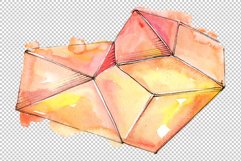 Crystals orange and green Watercolor png Product Image 2