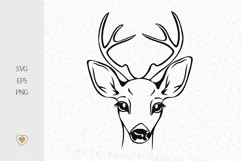 Deer svg, Fawn svg, Deer head png, Svg files for cricut Product Image 1