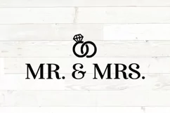 Wedding svg Mr and Mrs rings png Product Image 1