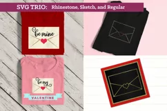 Love Letter Envelope SVG File TRIO Plus Sketch & Rhinestone Product Image 1