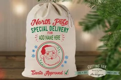 North Pole Delivery SVG | Santa Sack | Santa Bag SVG Product Image 1