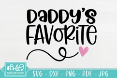 Cute Baby SVG - Daddy's Favorite - Newborn SVG Cut File Product Image 2