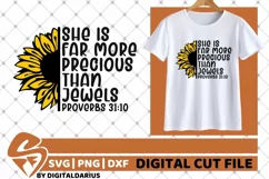 Mom Quote svg, Mother's Day svg, Sunflower svg, Proverbs svg Product Image 1
