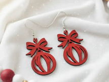 Christmas Earrings Laser Cut. Christmas Ball Laser Cut. Product Image 2