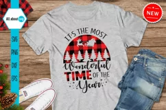 Buffalo Plaid Christmas Svg, Most Wonderful Time Of The Year Product Image 3